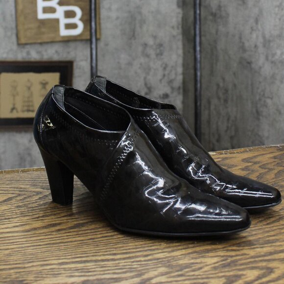 Bandolino Womens Vintage Textured Block Dress Heels 1673d65c07c850 Black 6.5M - Picture 1 of 7